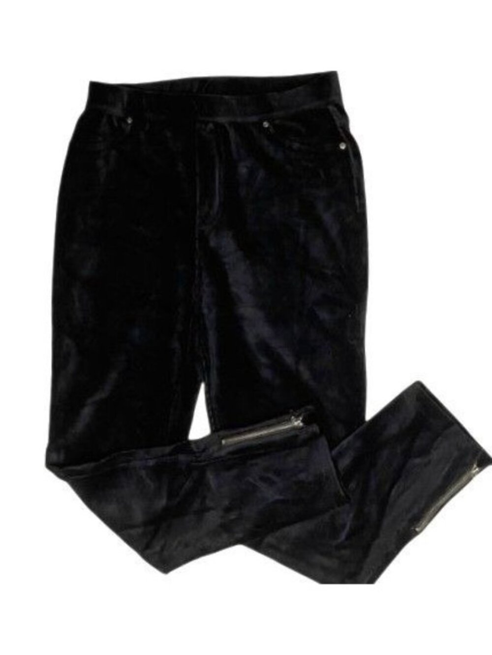 Susan Graver Knit Corduroy Straight Leg Pull-On Pants SMALL